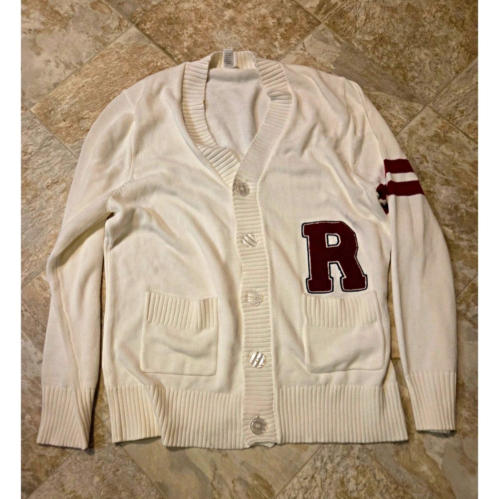1950s Letterman Vintage Unisex Cardigan Rydell High Grease Button Cardigan